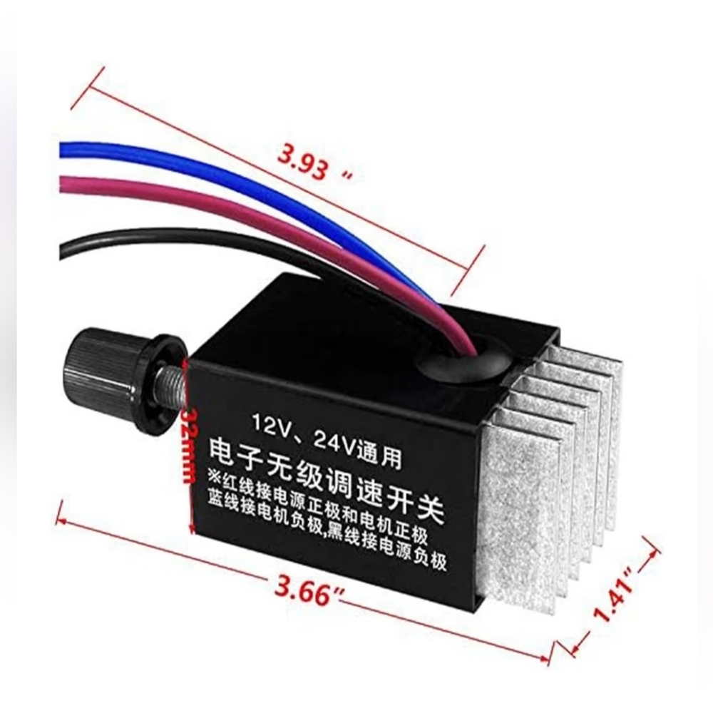 🩵☘️Universal DC‎ 12V 24V Motor Speed Controller Switch☘️💙